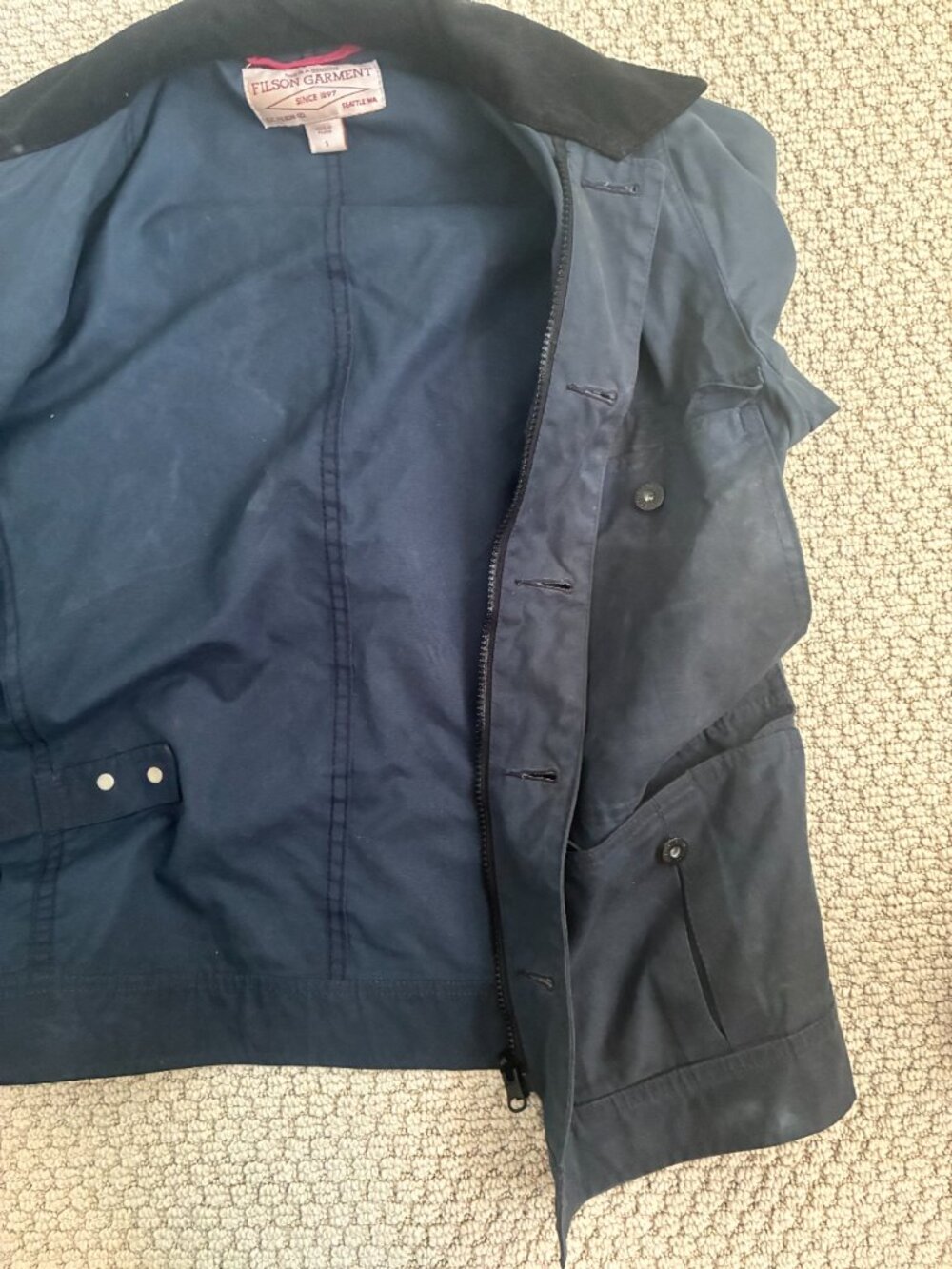 Filson Journeyman Jacket Navy - Small - Picture 3 of 7